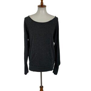 Pure Karma Sweatshirt XL‎ Gray Long Sleeve Yoga Lounge Boho Active Casual